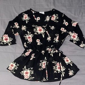 Peplum, Floral top